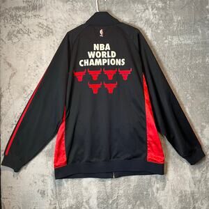 Adidas Chicago Bulls 6X NBA World Champions Track Jacket Sz 2XL‎ Special Edition